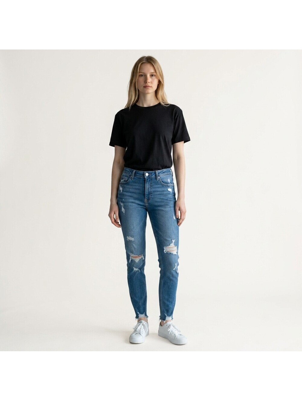 New Old Navy Jeans Women 14 Blue Denim Medium Wash Skinny High Rise Rockstar